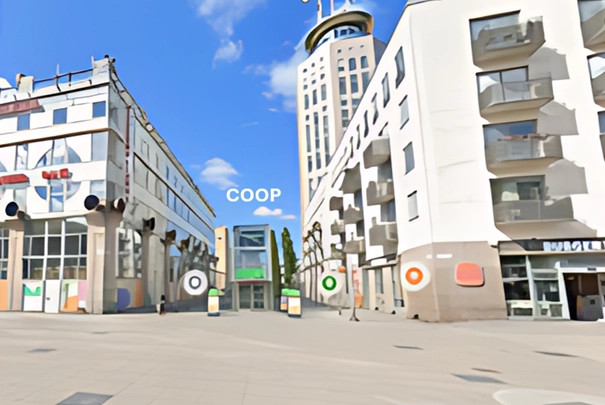 5 - Fortsätt och sikta på COOP (stort torg)
