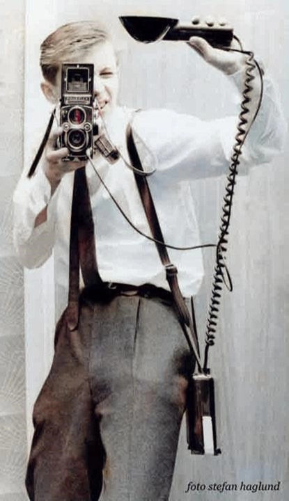 Selfie tagen i en spegel 1962