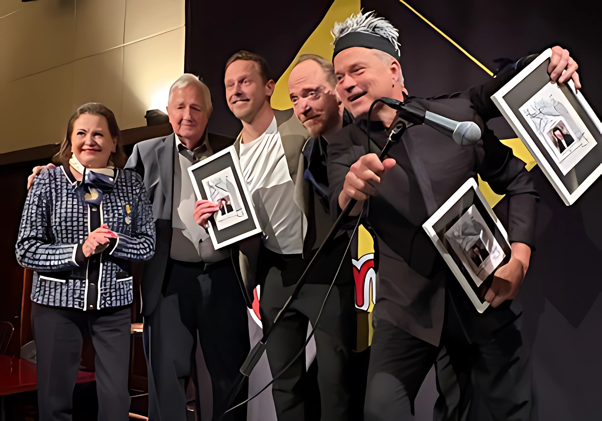 Från vänster ses Irené Lönnqvist (Johnny Lonns fru) klubbmästare Crillo och Vinnare - 1:a Carl Tillenius - 2:a Håkan Berg - 3:a Love Melander