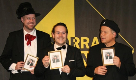 från vänster 3:a Dozzie - 1:a Seth Engström - 2:a Love Melander 