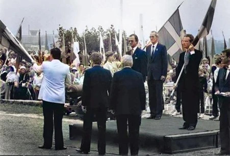 Svenska flaggans dag 6 juni 1986 Stefan Haglund - Johnny Lonn - Topper Martyn och så kungen förstås 