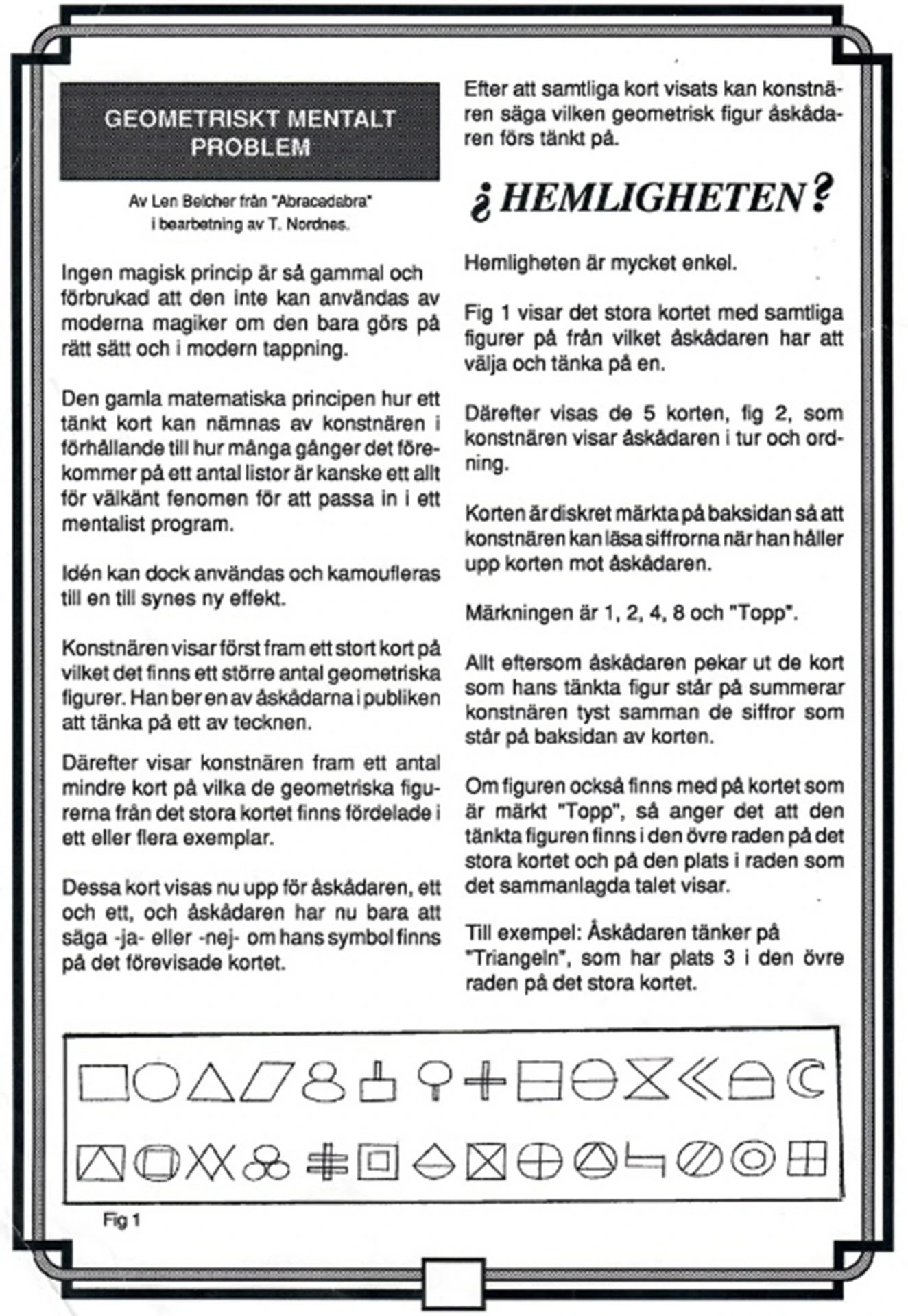 Ett komplett mental trick